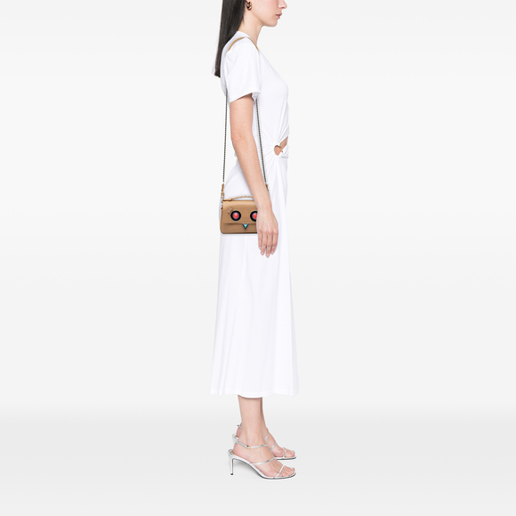 Pre-Loved Fendi Micro Leather Hypnoteyes Double Baguette Satchel - Picture 8 of 8